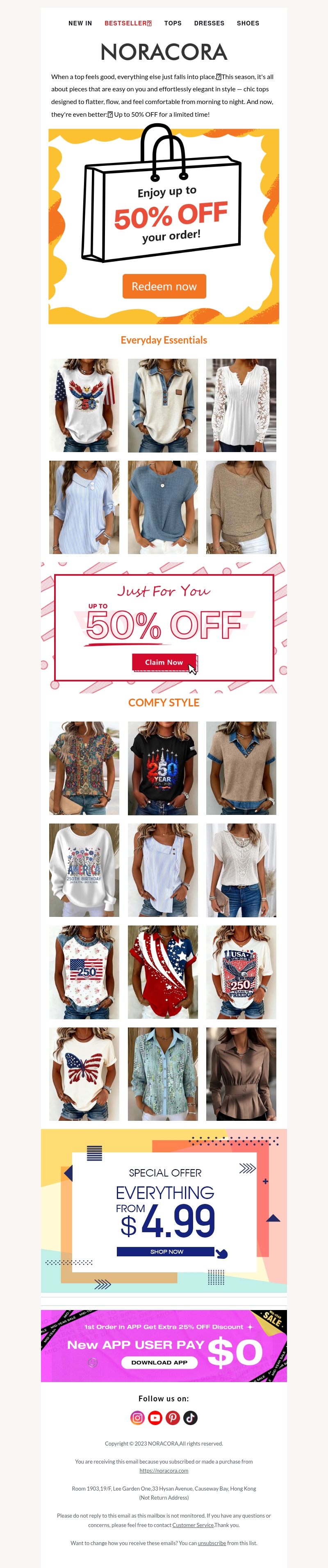 Easy on You, Elegant on Style — Chic Tops Up to 50% OFF 🎉 Easy on You, Elegant on Style — Chic Tops Up to 50% OFF 🎉