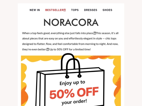 Easy on You, Elegant on Style — Chic Tops Up to 50% OFF 🎉