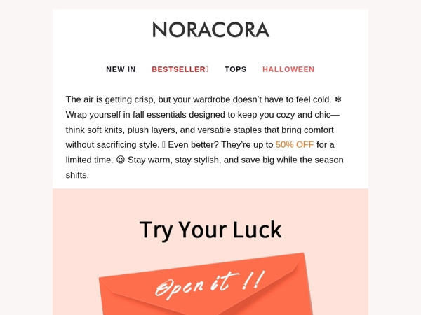 Chill in the Air? Warm Up in Style ✨Fall Essentials up to 50% off!😉 