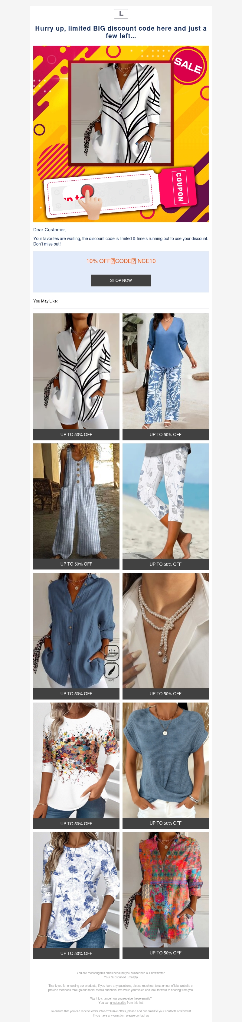 Hurry up, limited BIG discount code here and just a few left... Hurry up, limited BIG discount code here and just a few left...