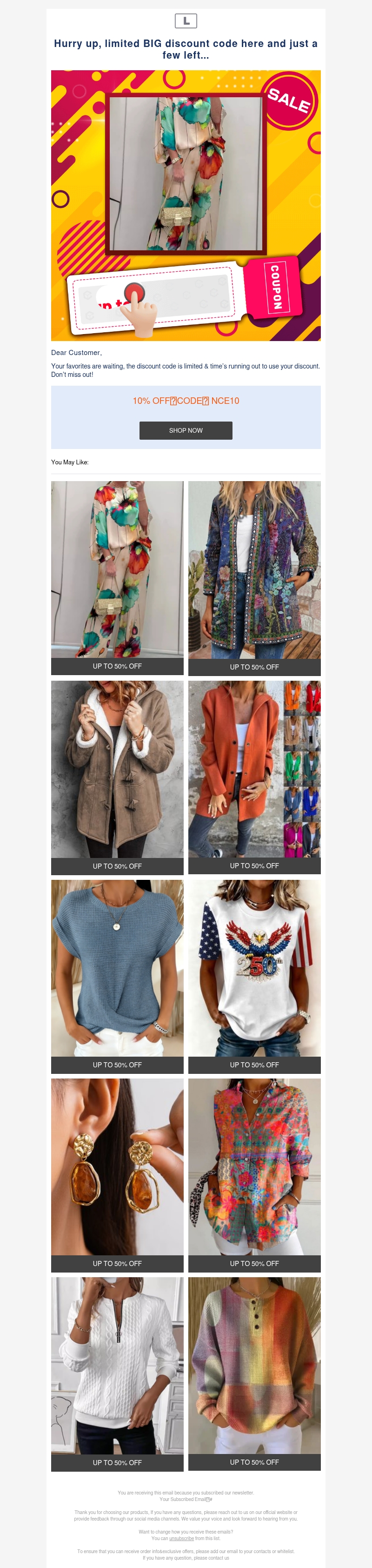 Hurry up, limited BIG discount code here and just a few left... Hurry up, limited BIG discount code here and just a few left...