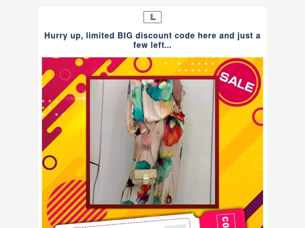 Hurry up, limited BIG discount code here and just a few left...