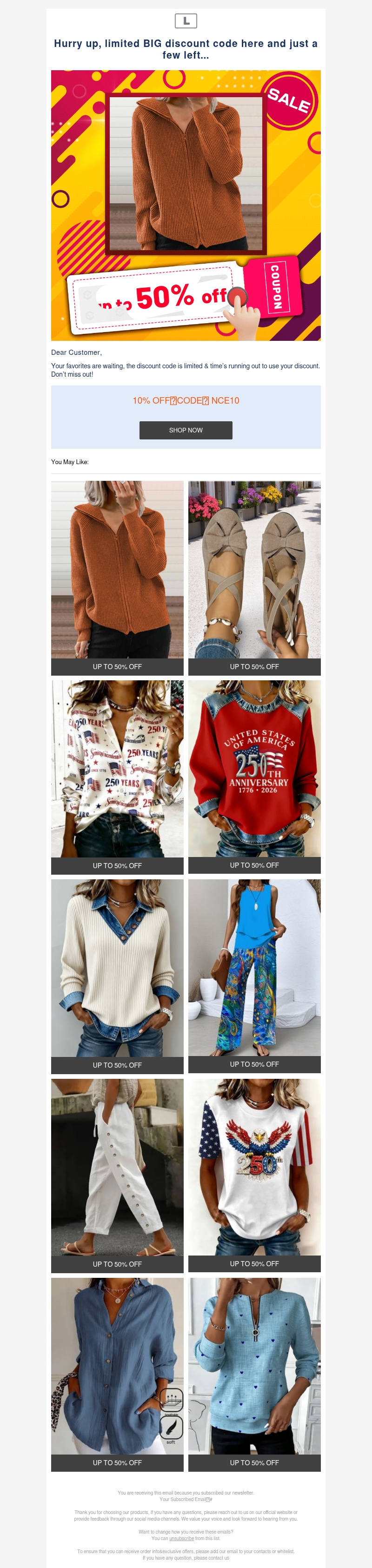 Hurry up, limited BIG discount code here and just a few left... Hurry up, limited BIG discount code here and just a few left...