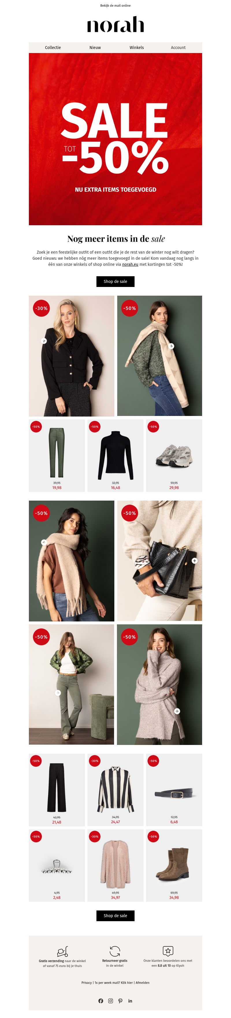 Nog meer items in de sale! Nog meer items in de sale!
