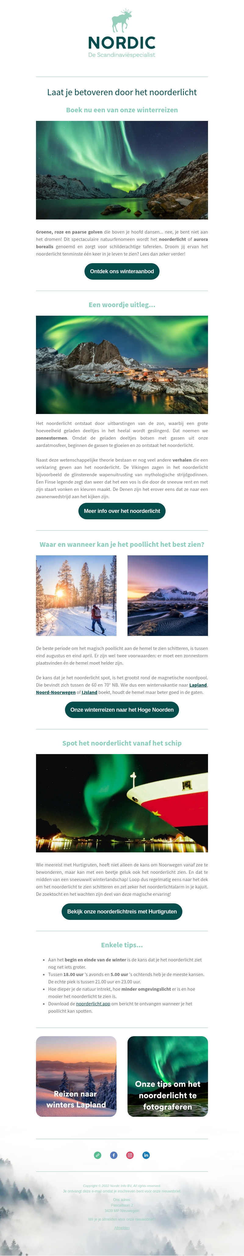 Ga op zoek naar het noorderlicht 🌌 Ga op zoek naar het noorderlicht 🌌