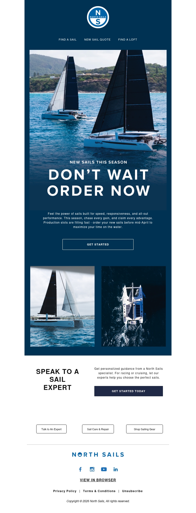 Get Dialed In - Order New Sails Now Get Dialed In - Order New Sails Now