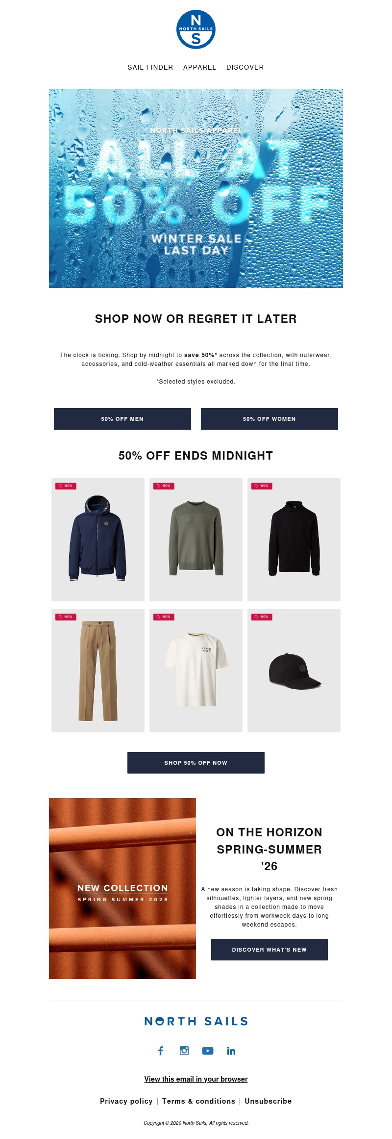 Final Hours. 50% Off Ends Midnight. Final Hours. 50% Off Ends Midnight.