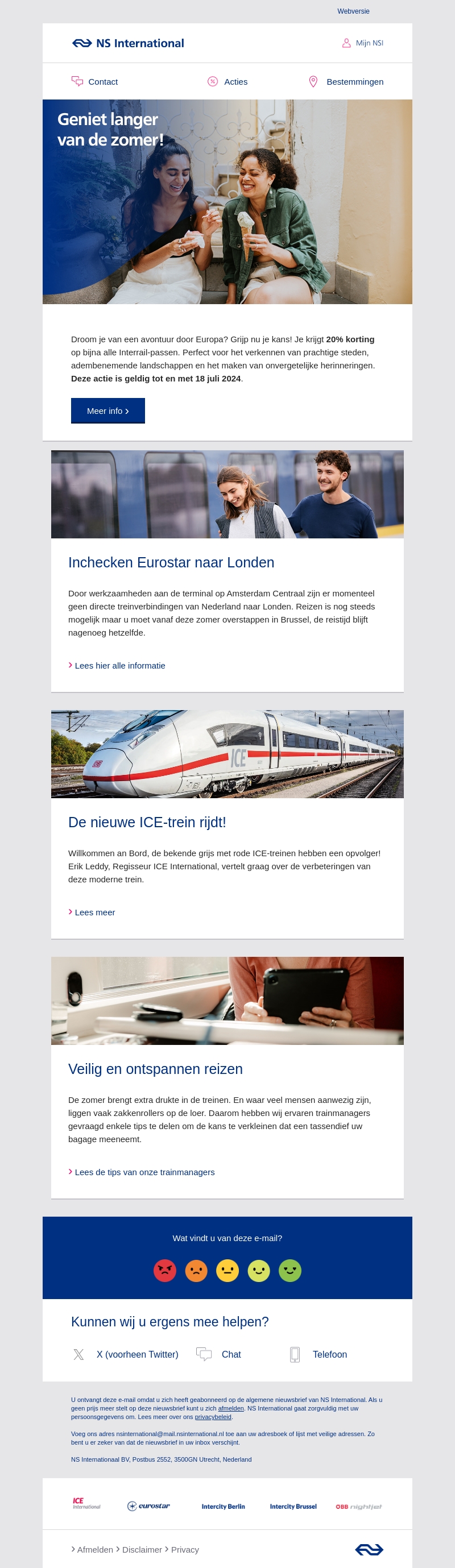 Interrail met 20% korting: verleng de zomer Interrail met 20% korting: verleng de zomer