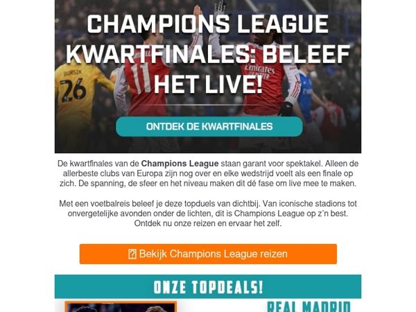 🏟️ Kwartfinales Champions League: dit wil je niet missen
