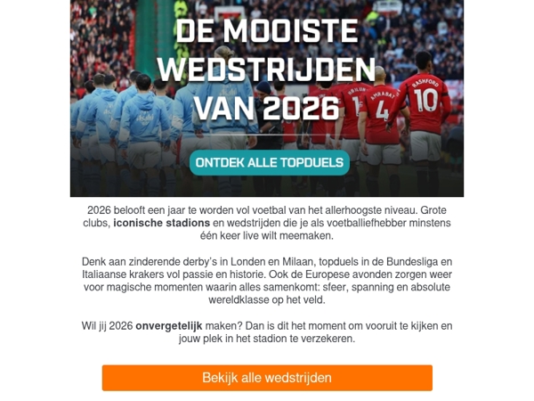 🏟️ De wedstrijden waar 2026 om draait