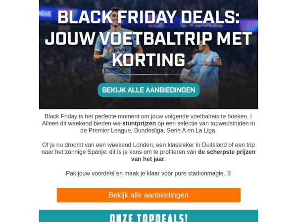 ⚽ Black Friday Deals: jouw voetbaltrip met korting