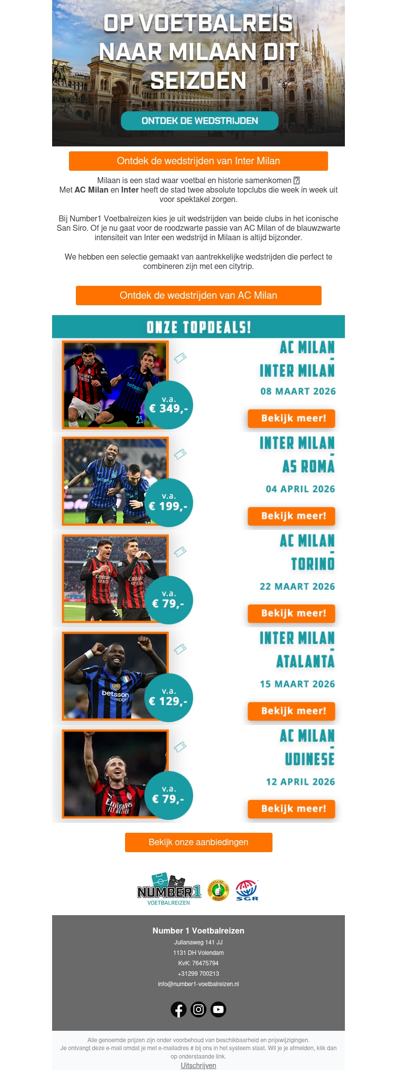 🇮🇹 Voetbalreis naar Milaan: twee clubs één stad 🇮🇹 Voetbalreis naar Milaan: twee clubs één stad