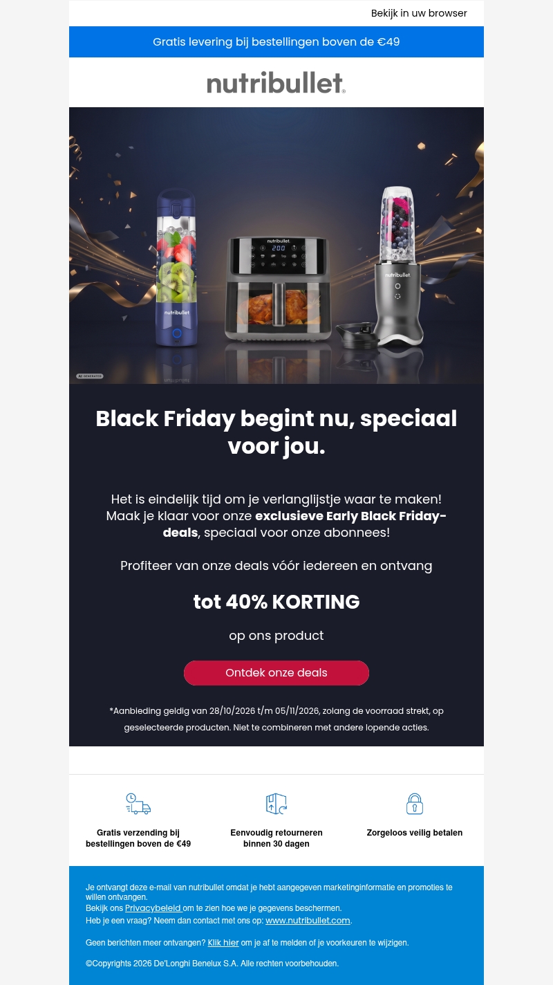 Laatste mail: Black Friday deals