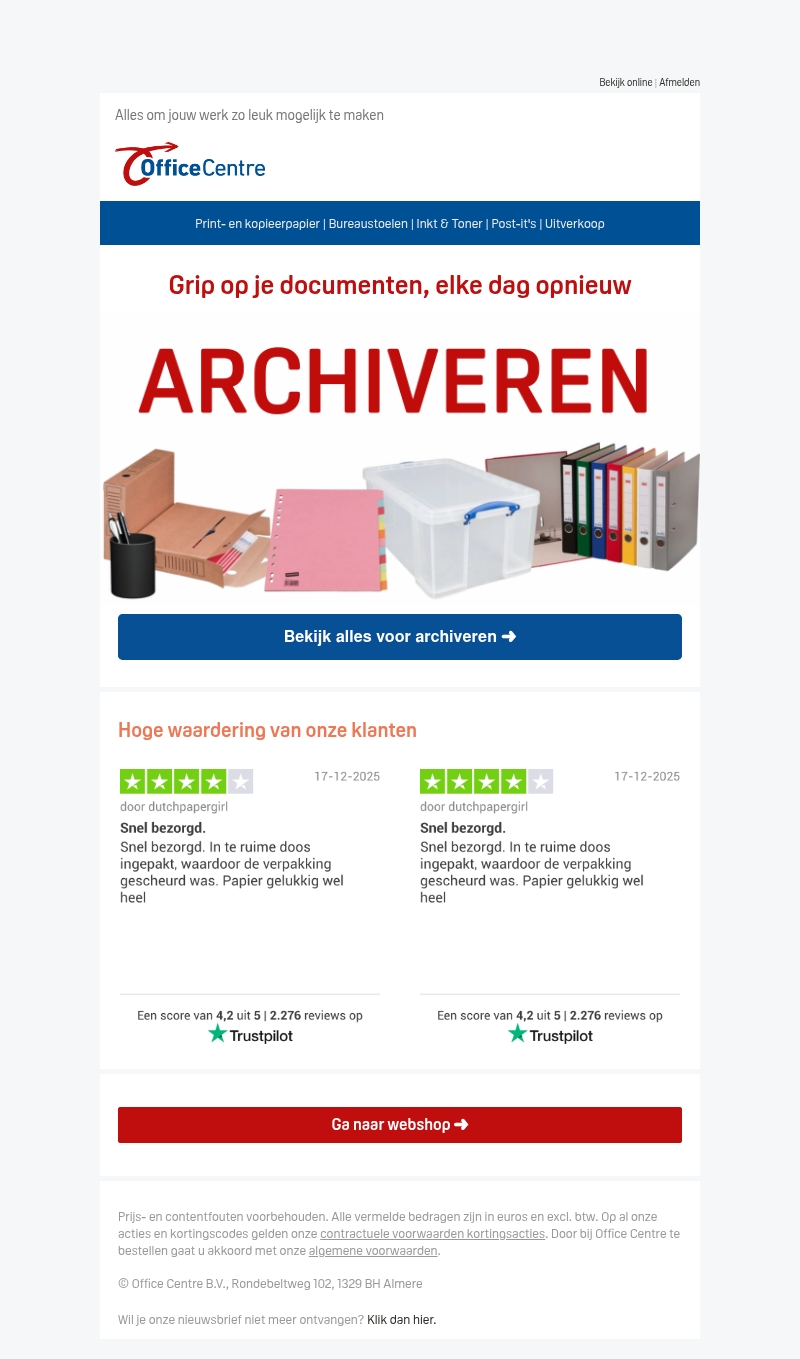 Alles op orde met de juiste archiveringsoplossingen Alles op orde met de juiste archiveringsoplossingen