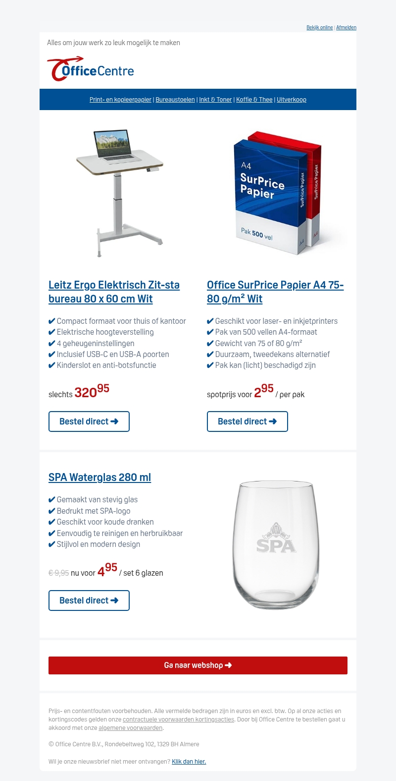 A4-papier voor maar € 2,95! Op = op! A4-papier voor maar € 2,95! Op = op!