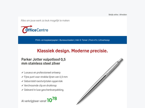 De Parker Jotter: stijlvol schrijven begint hier