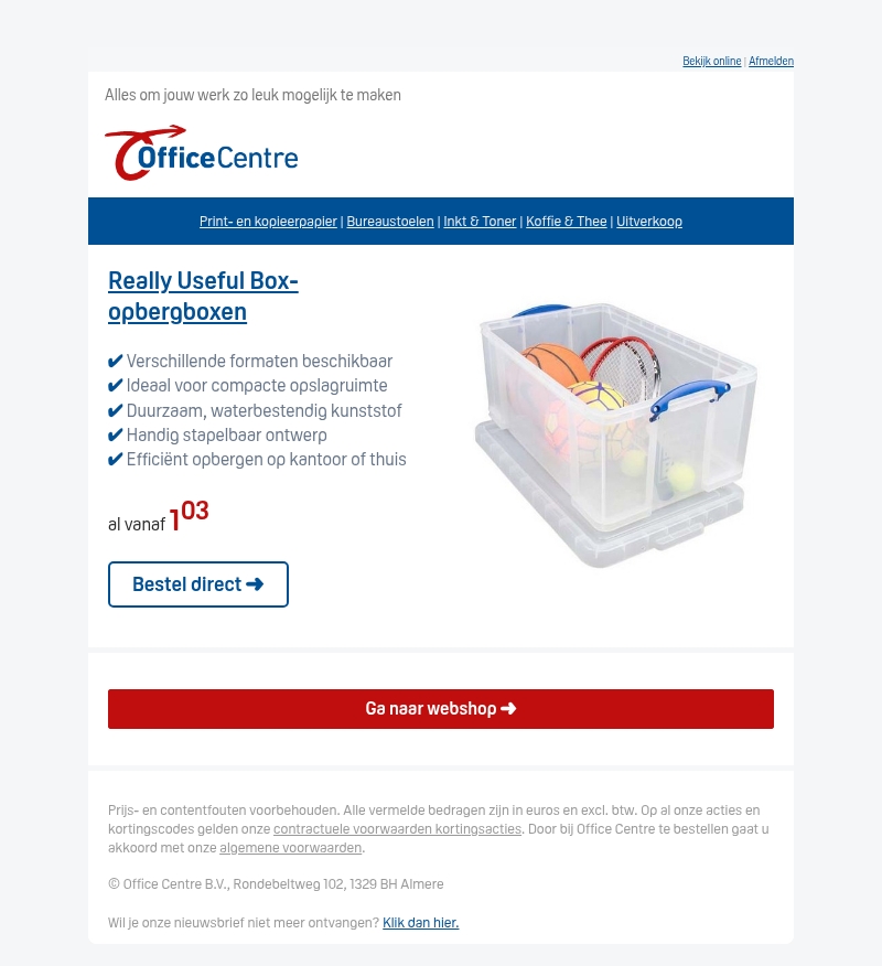 Orde zonder moeite: Really Useful Box Orde zonder moeite: Really Useful Box