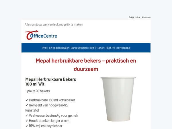 Duurzame keuze: Mepal herbruikbare bekers nu op voorraad
