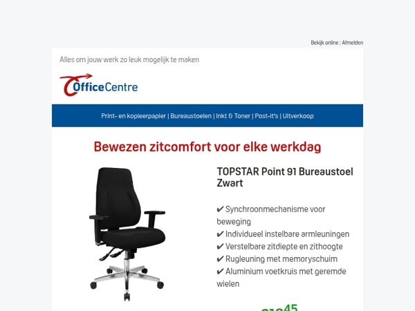 Onze bestseller voor elke werkdag: TOPSTAR Point 91