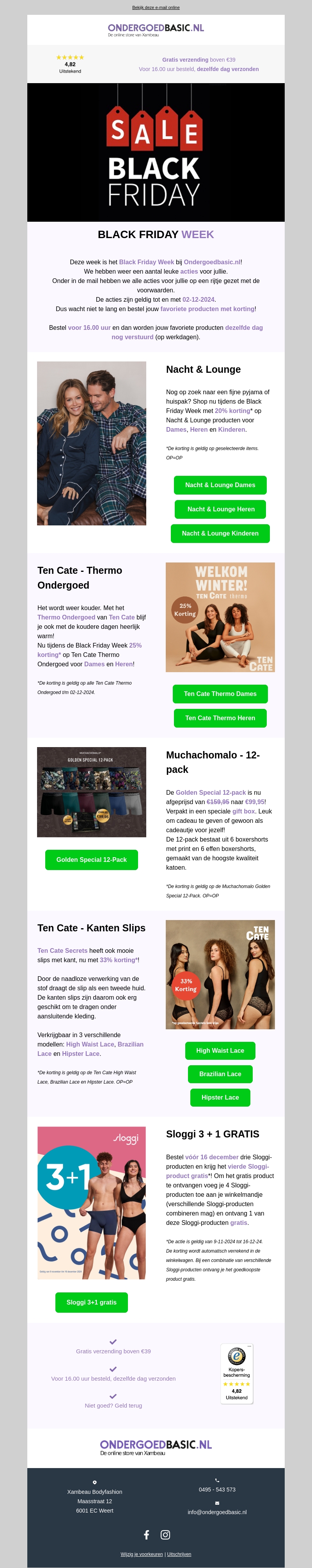 BLACK FRIDAY WEEK bij Ondergoedbasic.nl BLACK FRIDAY WEEK bij Ondergoedbasic.nl