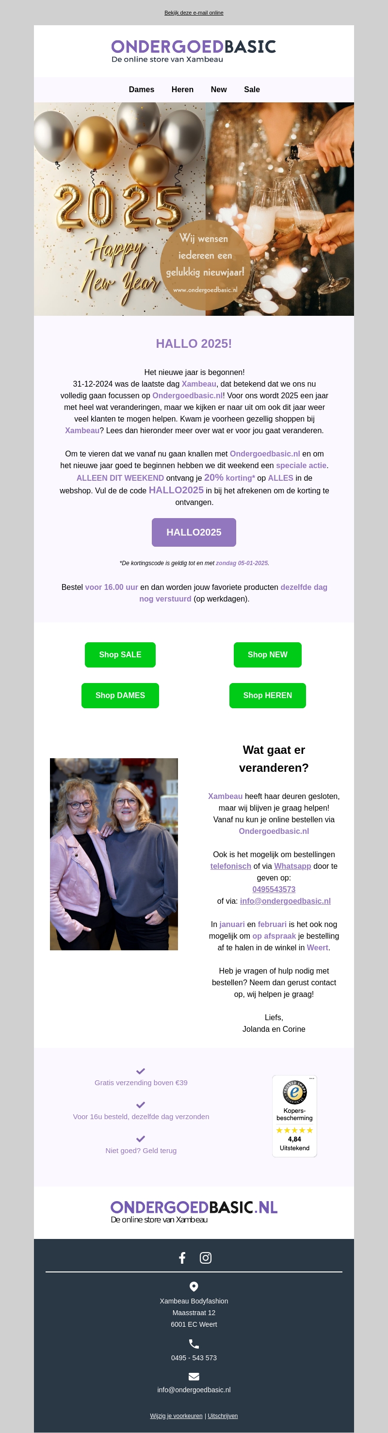 HALLO 2025: ALLEEN DIT WEEKEND 20% korting op alles in de webshop! HALLO 2025: ALLEEN DIT WEEKEND 20% korting op alles in de webshop!