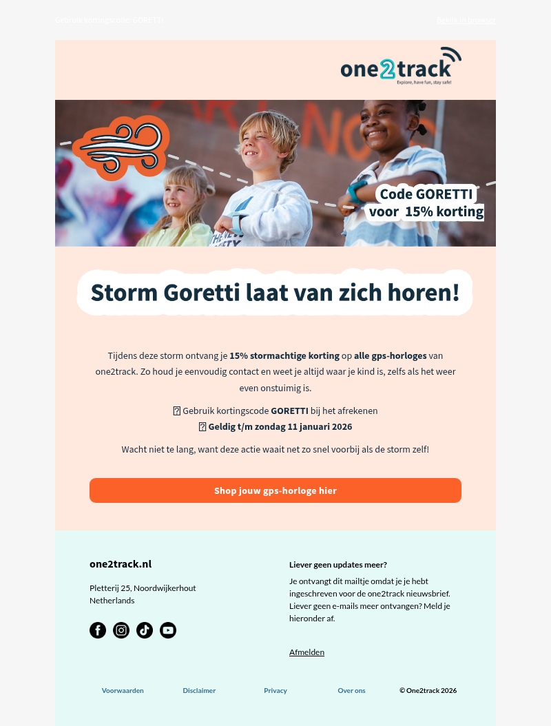 🌪️ 15% Stormachtige korting op onze gps-horloges – alléén dit weekend! 🌪️ 15% Stormachtige korting op onze gps-horloges – alléén dit weekend!