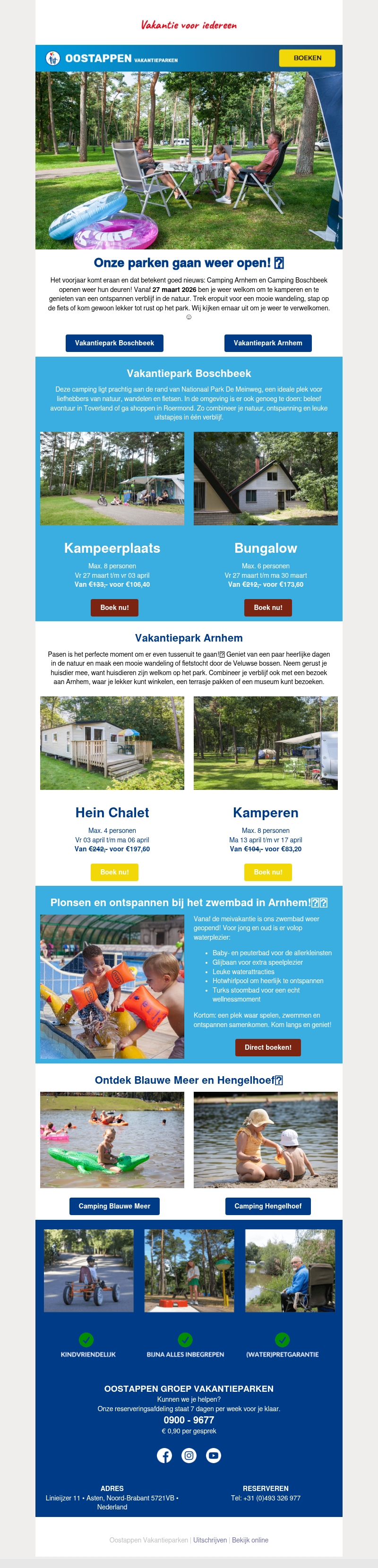 Goed nieuws: Arnhem en Boschbeek openen weer!🌷 Goed nieuws: Arnhem en Boschbeek openen weer!🌷