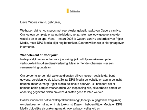 Samenwerking Pijper Media en DPG Media