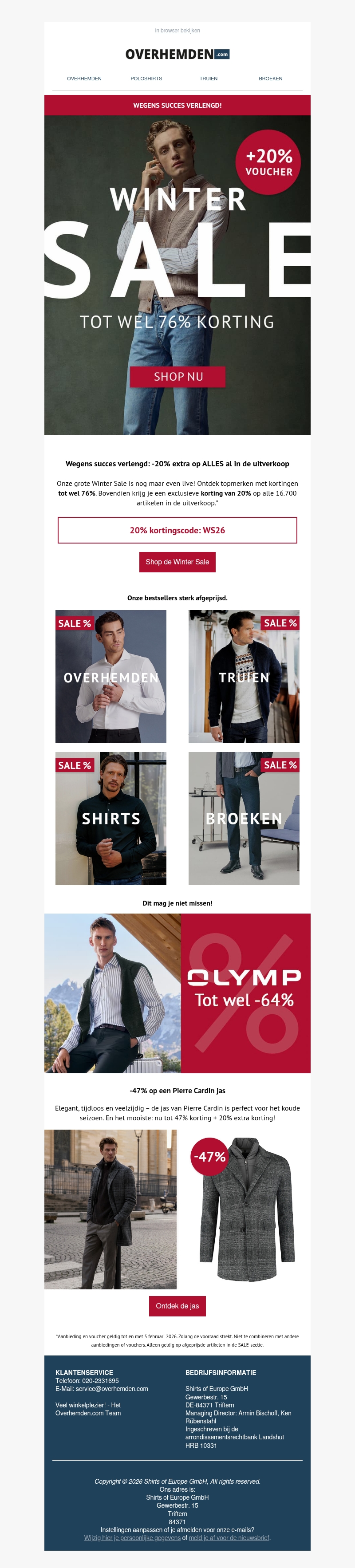 Wegens succes verlengd ❱❱ 20% extra korting op meer dan 16.700 artikelen in de sale Wegens succes verlengd ❱❱ 20% extra korting op meer dan 16.700 artikelen in de sale