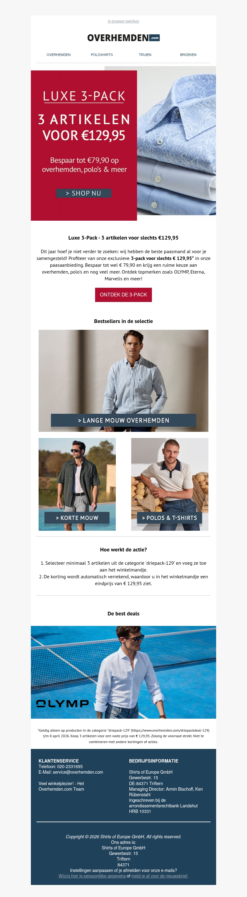Luxe 3-Pack: drie artikelen voor slechts €129,95 Luxe 3-Pack: drie artikelen voor slechts €129,95