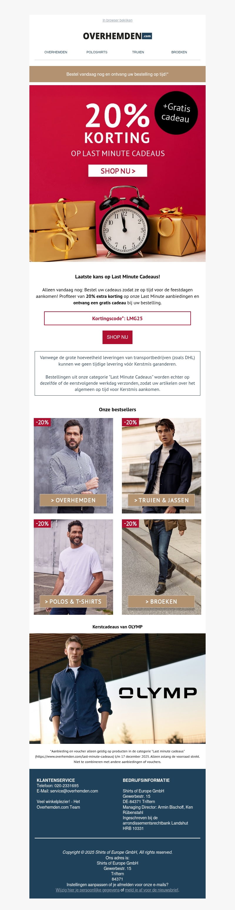 Laatste kans π 20% korting op alle Last Minute Cadeaus Laatste kans π 20% korting op alle Last Minute Cadeaus