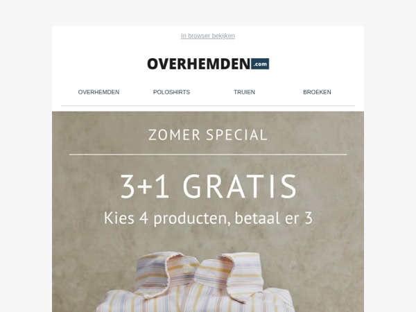 3+1 Zomer Special 💥 Koop 3 artikelen, ontvang er 1 gratis