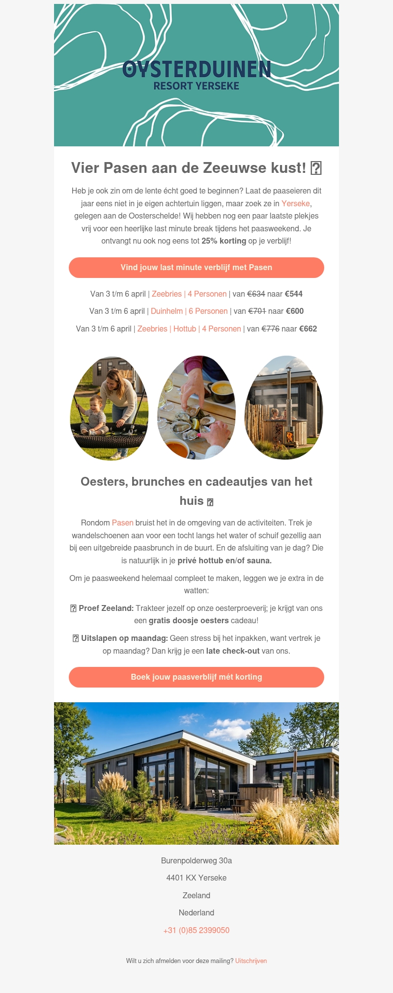 Last minute ertussenuit met Pasen? Nu met korting tot 25% 🐣 Last minute ertussenuit met Pasen? Nu met korting tot 25% 🐣