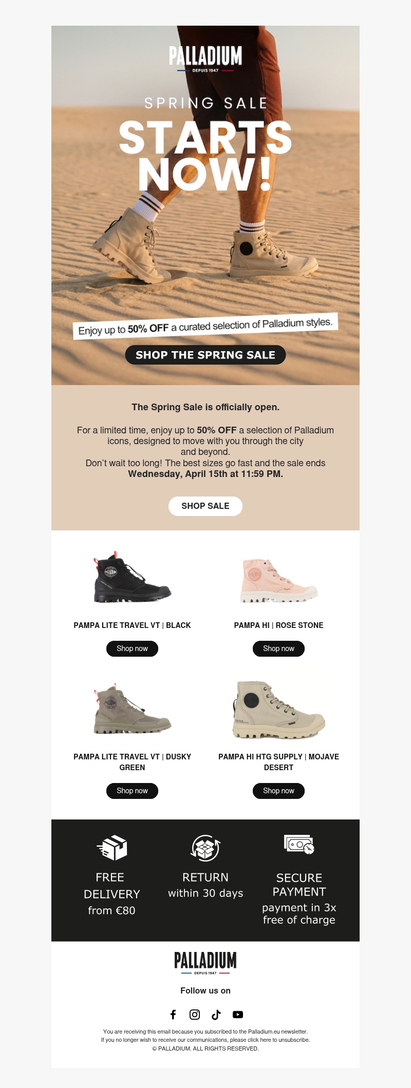 The Spring Sale starts now! The Spring Sale starts now!