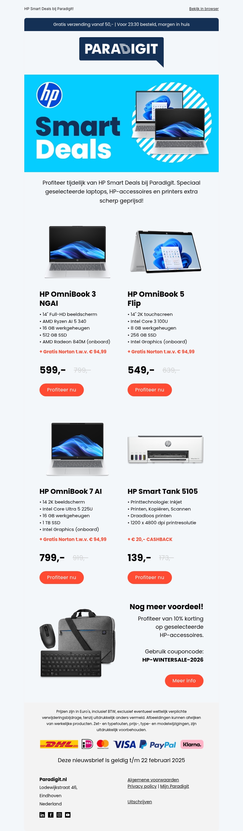 Het zijn HP Smart Deals bij Paradigit! Het zijn HP Smart Deals bij Paradigit!