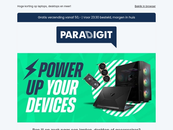 Nog maar een paar dagen om te upgraden, laatste kans op onze power deals!