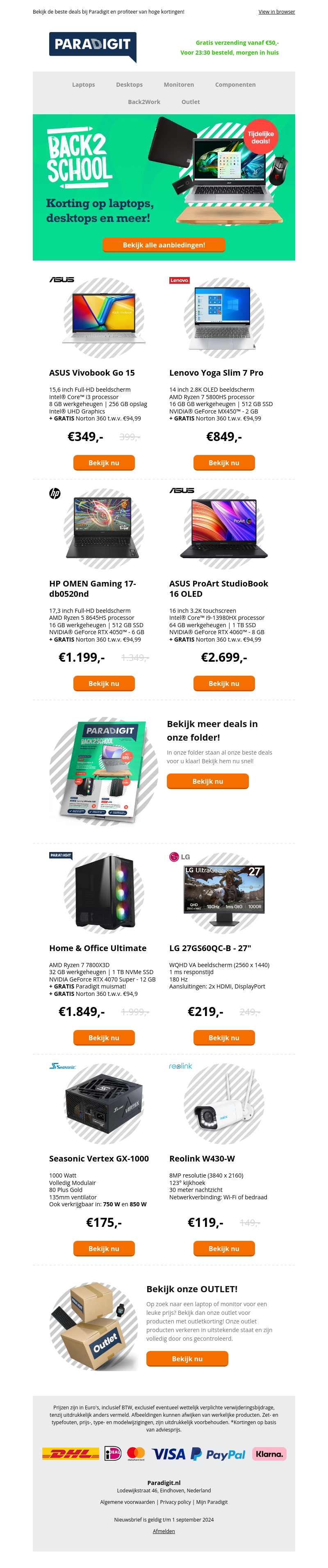 Klaar voor het nieuwe schooljaar? Bekijk onze laatste Back2School deals! Klaar voor het nieuwe schooljaar? Bekijk onze laatste Back2School deals!