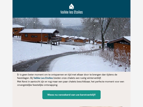 Wees snel! Slechts een paar kerstchalets beschikbaar!