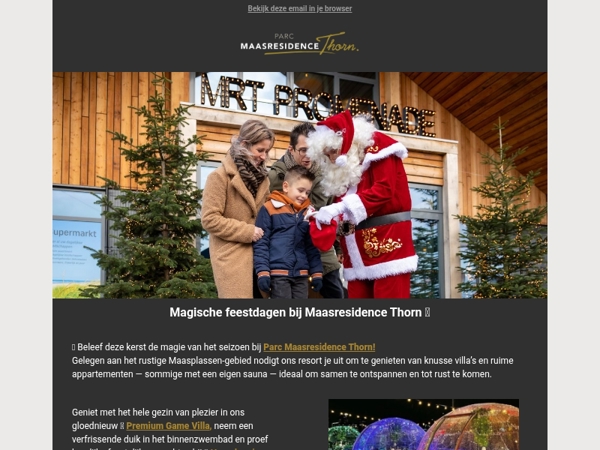 Magische feestdagen bij Maasresidence Thorn ✨