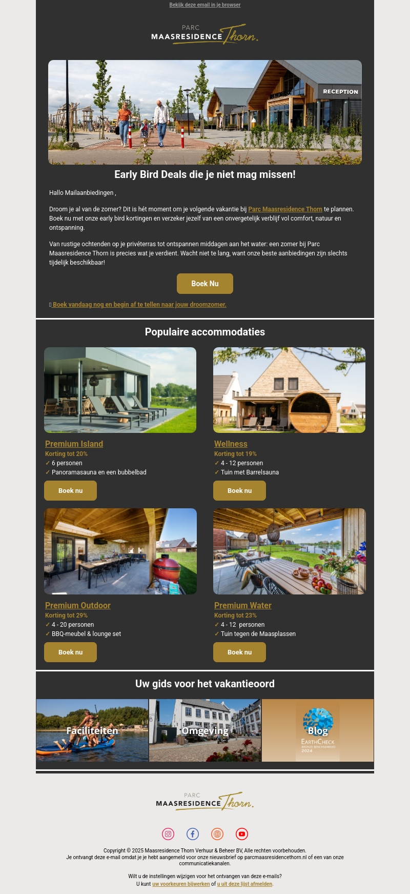 Early Bird Deals die je niet mag missen! Early Bird Deals die je niet mag missen!