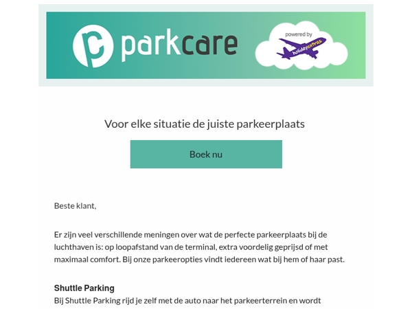 Voor elke situatie de juiste parkeerplaats