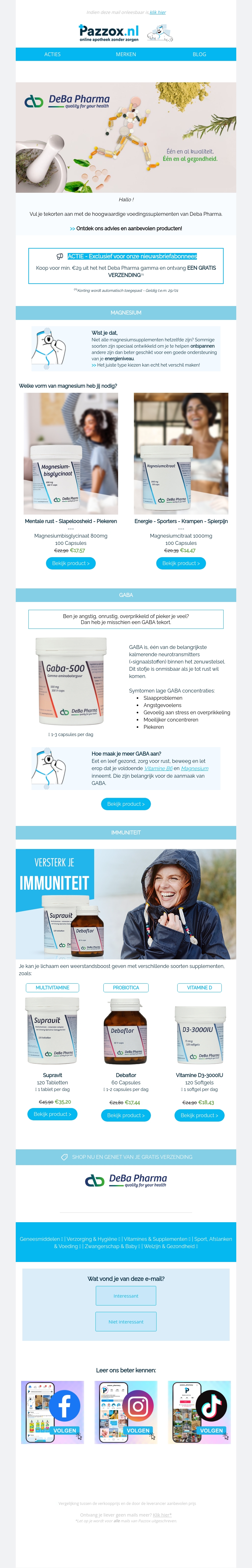 🔥 Boost je dag met de supplementen van Deba Pharma! 🔥 Boost je dag met de supplementen van Deba Pharma!
