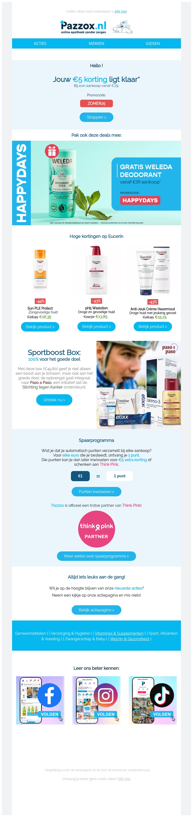 €5 korting of een cadeau? Yes please. 🎁 €5 korting of een cadeau? Yes please. 🎁