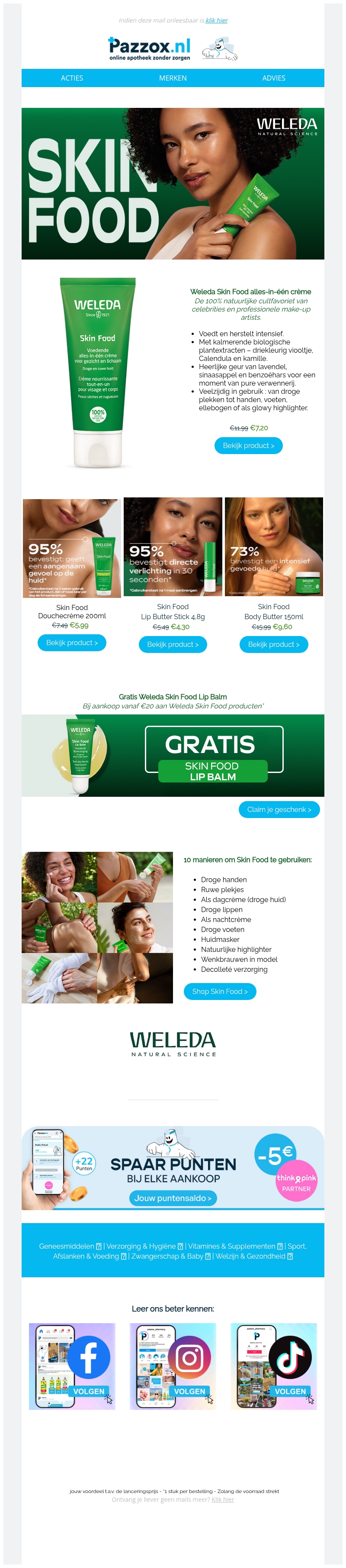 Éen tube, veel toepassingen: ontdek Weleda Skin Food! Éen tube, veel toepassingen: ontdek Weleda Skin Food!