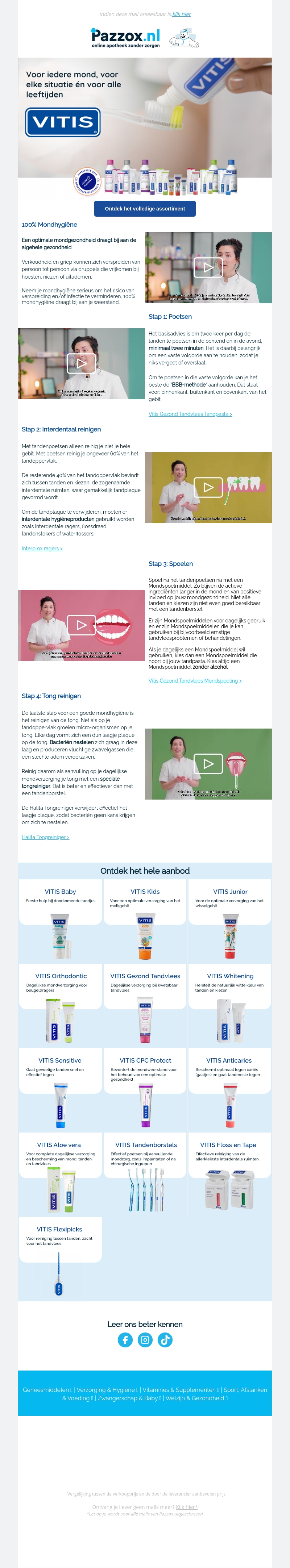 Waarom mondhygiëne een serieuze zaak is. Tijdelijk extra voordeel op het VITIS- assortiment. Waarom mondhygiëne een serieuze zaak is. Tijdelijk extra voordeel op het VITIS- assortiment.