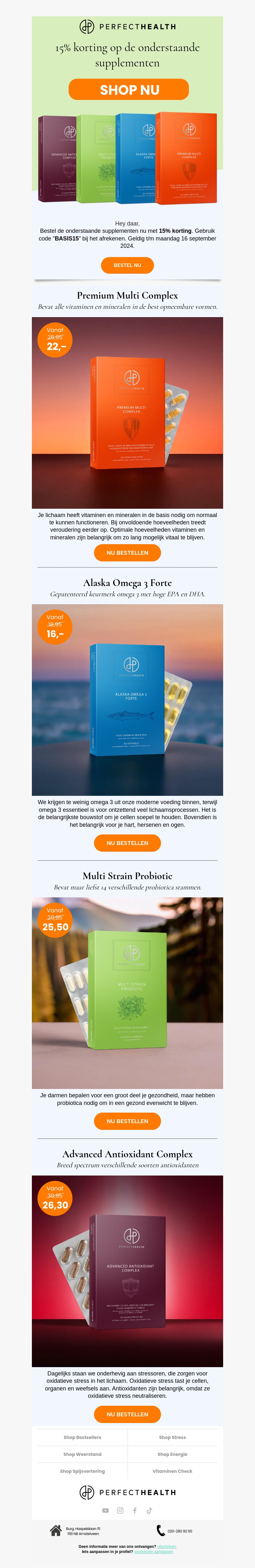 Alsjeblieft, 15% korting op de absolute basis supplementen. Alsjeblieft, 15% korting op de absolute basis supplementen.