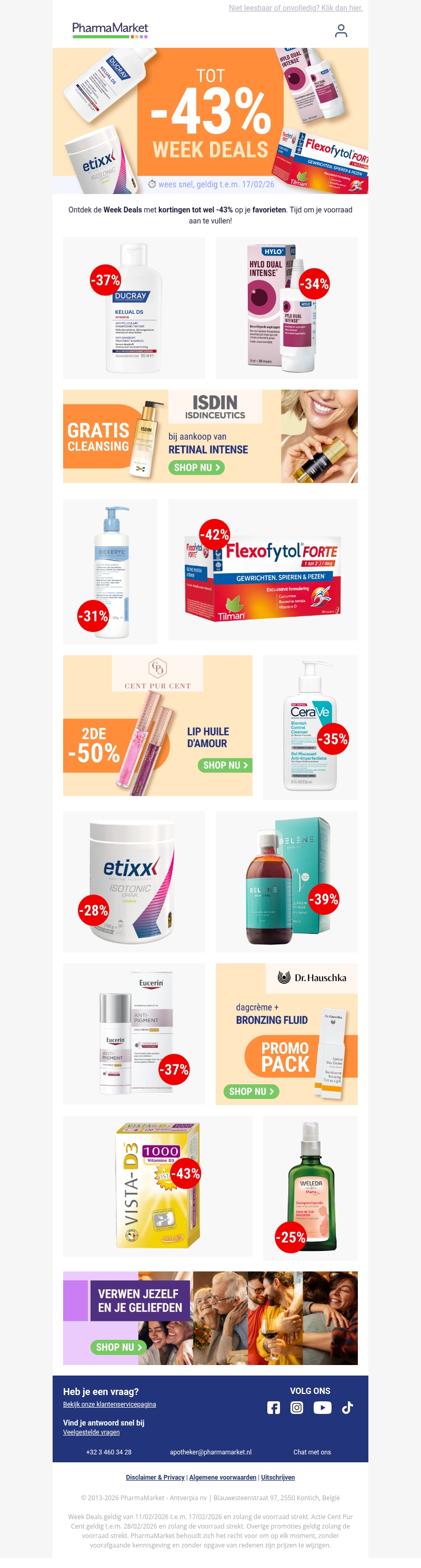 Week Deals: tot -43% op je favorieten Week Deals: tot -43% op je favorieten