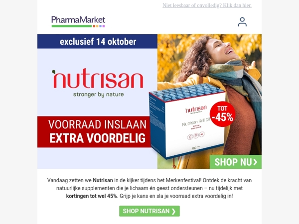 Alleen vandaag: tot -45% op Nutrisan 💥