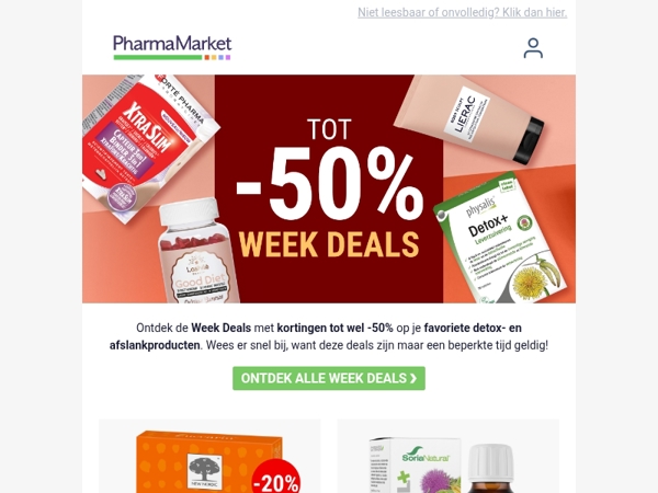 Week Deals: tot -50% op detox & afslanken 💥