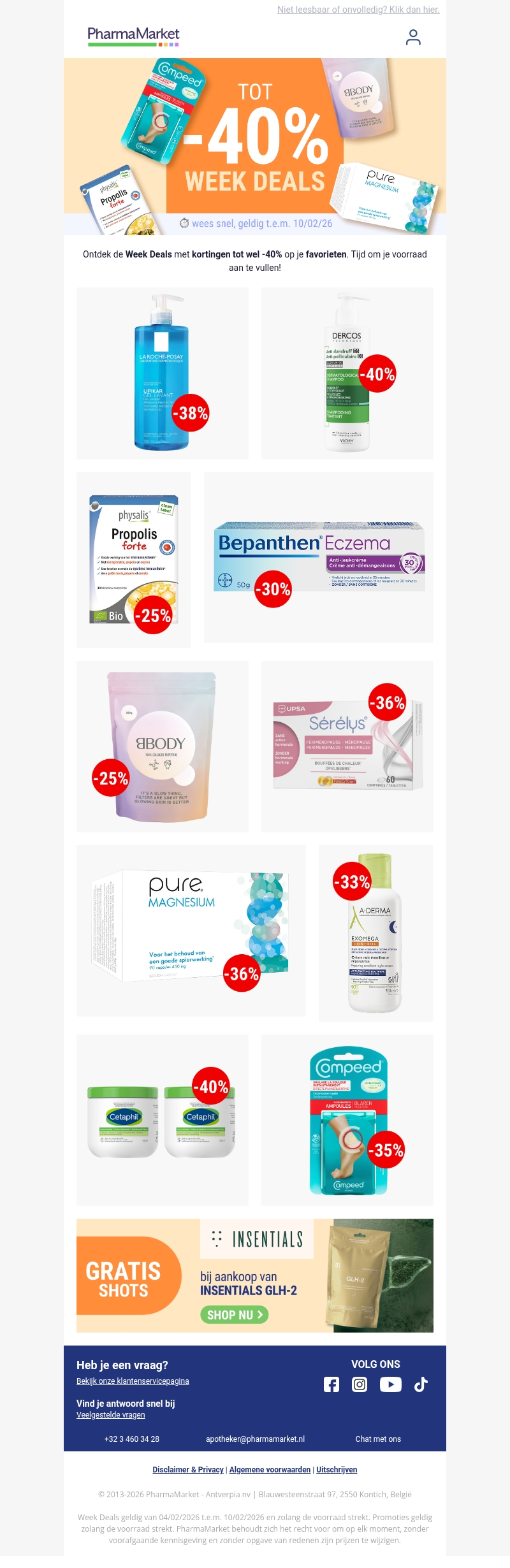 Week Deals: tot -40% op je favorieten Week Deals: tot -40% op je favorieten
